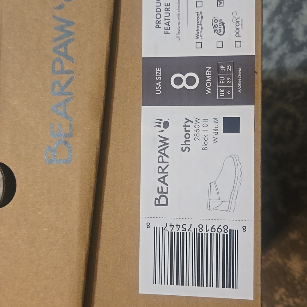BearPaw Black Suede Slip-On Ankle Boots - Picture 3 of 4
